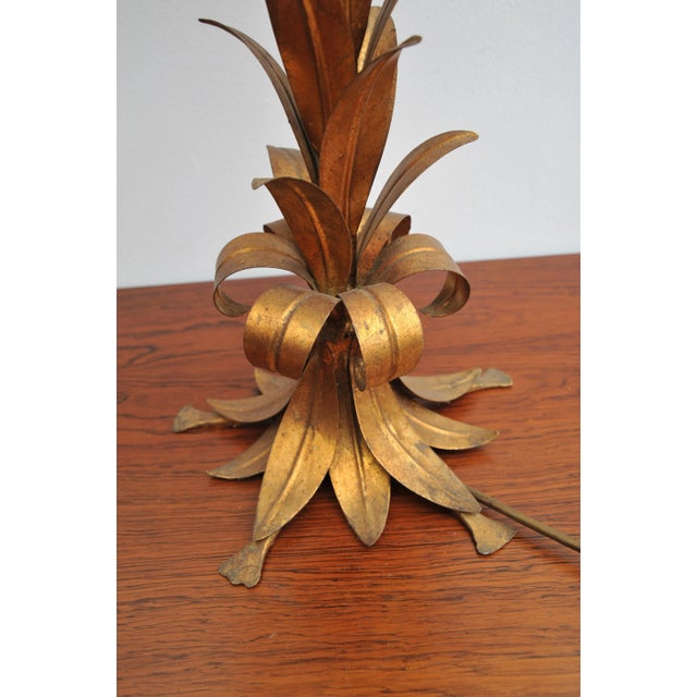 Mid-Century Modern Gilded Palm Table Lamp by Hans Kögl For Sale - Image 3 of 8