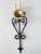 Mid Century Spanish Revival Wrought Iron Wall Sconces-a Pair For Sale In New York - Image 6 of 13
