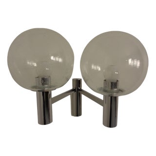 Chromed Glass Wall Lamp from OTT International, 1960s For Sale