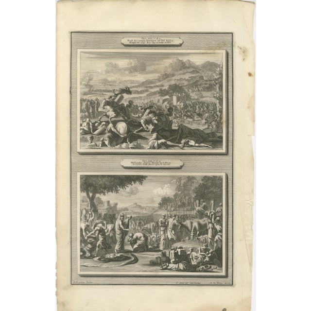 Pieter Mortier, Flood to Babel Scenes, 1700s, Engraving, Set of 6 For Sale - Image 7 of 9