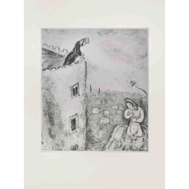 Etching on Montval wove paper, realized by Marc Chagall in 1931-39 and published by Tériade in 1956. Edition of 275+30 out...