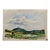 1950s Henry Emil Salloch Original Watercolor on Paper Mountain Valley Pond. For Sale