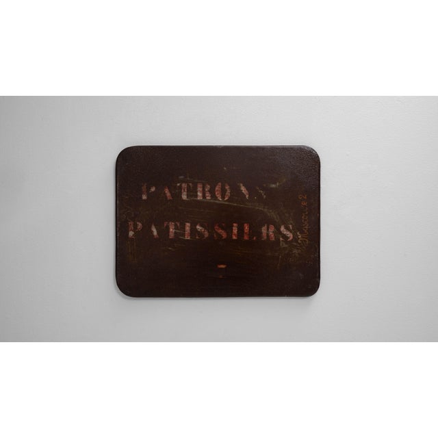 1920s French Patron Pâtissiers Metal Bakery Sign For Sale - Image 12 of 18