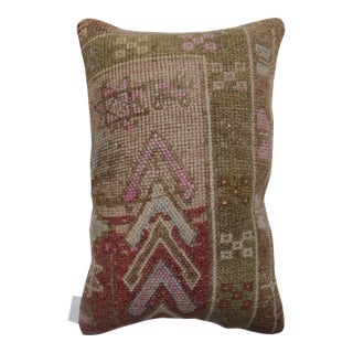 Zabihi Collection Pink Brown Tribal Rug Pillow For Sale
