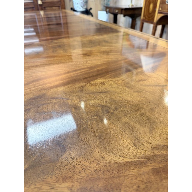 Late 20th Century Late 20th Century Baker Stately Homes Georgian Mahogany Pedestal Dining Table For Sale - Image 5 of 12