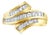 Baguette Ribbon Style Diamond Ring, Size 8 For Sale