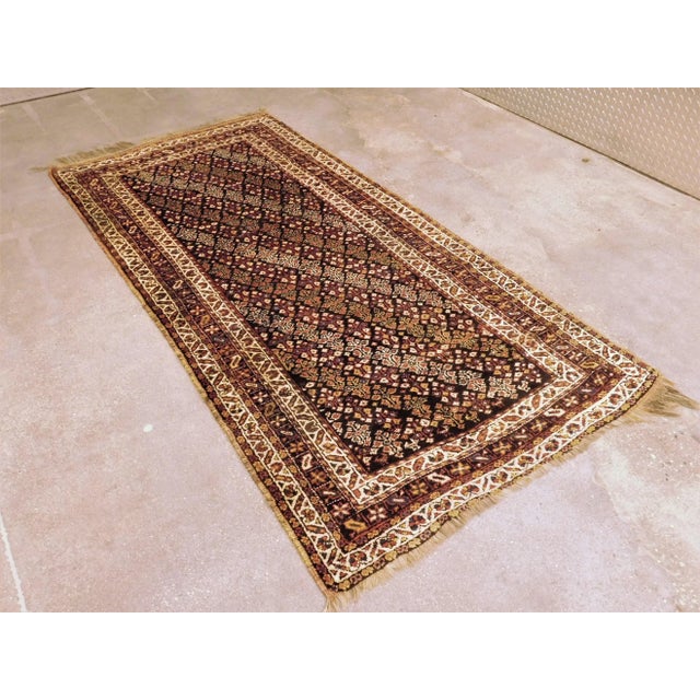 Persian Antique Persian Rug- 4′7″ × 6′4″ For Sale - Image 3 of 13