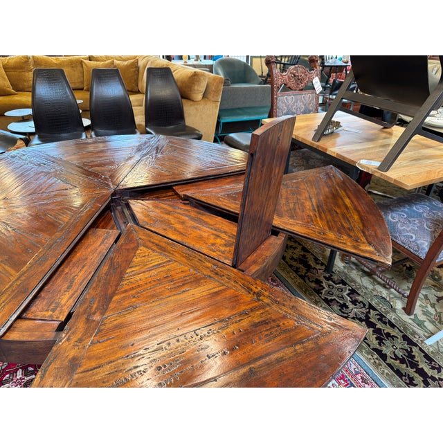 Theodore Alexander for Castle Bromwich Walnut Wood Jupe Dining Table, 60 to 78 Inch For Sale - Image 15 of 18