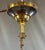 Art Deco Brass Chandelier with Opaline Glass, 1930s For Sale - Image 4 of 5