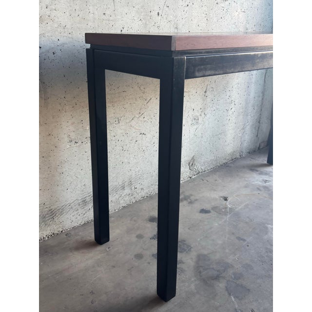 Brown 1950s j.b. Van Sciver Parquet Top Console Table - Mid-Century Modern For Sale - Image 8 of 9