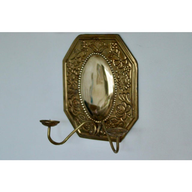 Mid-Century Swedish Octagonal Brass Double Arm Sconces, Set of 2 For Sale - Image 10 of 18