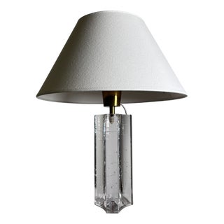 Scandinavian Glass Table Lamp by Fagerhults, 1970s For Sale