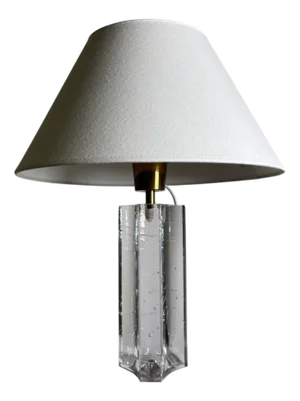 Scandinavian Glass Table Lamp by Fagerhults, 1970s