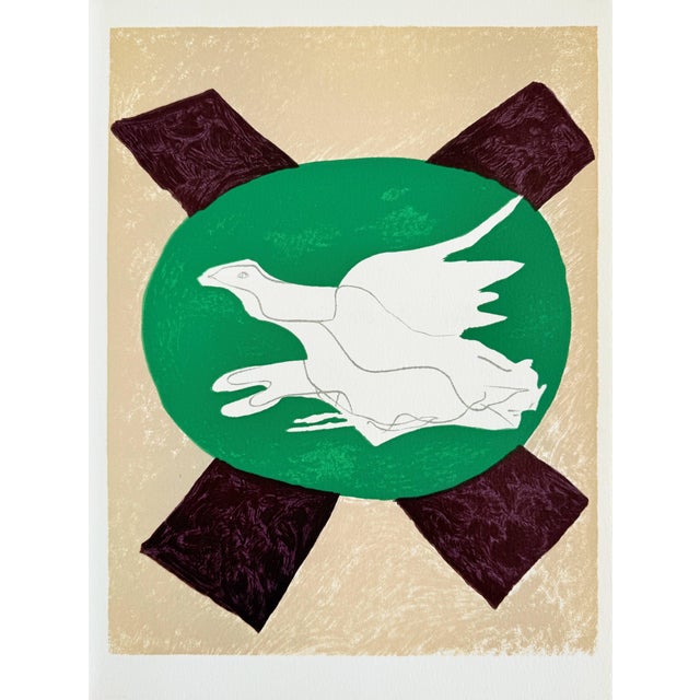 Georges Braque, Colombe sur fond vert, 1975, Lithograph For Sale - Image 8 of 8