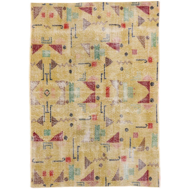 Zeki Muren Vintage Turkish Sivas Rug - 04'09 X 06'00 For Sale - Image 10 of 10