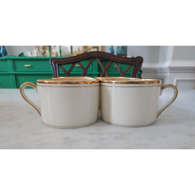 American 1980s Fitz & Floyd Palais Buff Cups- Set of 6 For Sale - Image 3 of 6