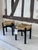 Mid-Century Modern Vintage Black Meribel Stools by Charlotte Perriand, 1960, Set of 2 For Sale - Image 3 of 17