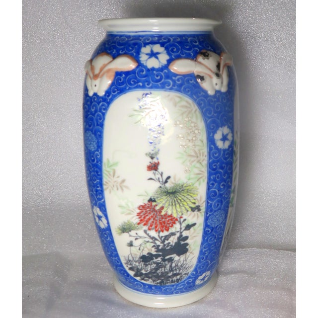 Japanese Signed Blue and White Porcelain Vase, Taisho Era For Sale In Miami - Image 6 of 16