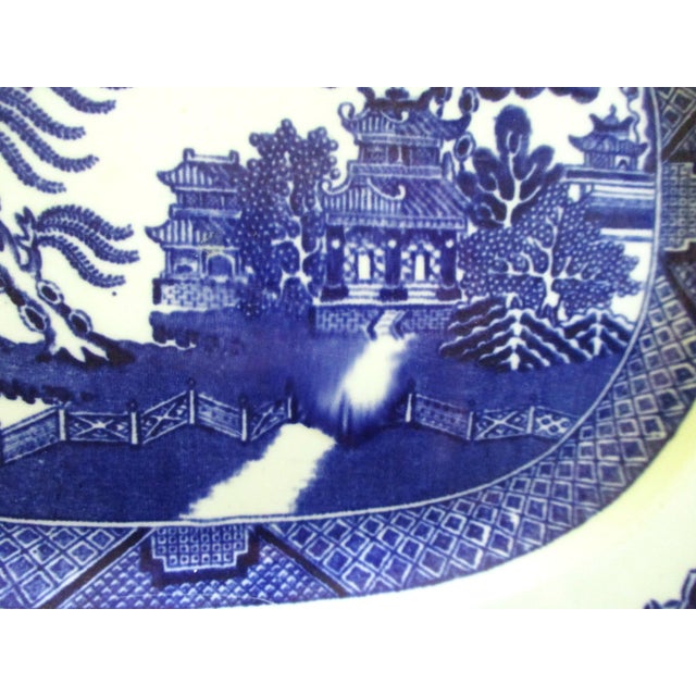 Deep Cobalt House of Blue Willow Small Platter Made in England For Sale - Image 9 of 9