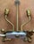 Metal Brass Table Lamp with Double Arms. 1940s For Sale - Image 7 of 8