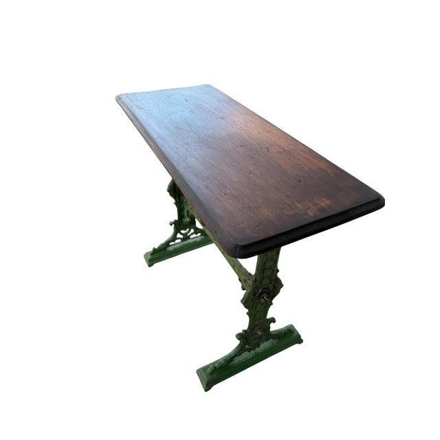 Forest Green 19th Century Ornate Cast Iron Side Table from Gaskell & Chambers For Sale - Image 8 of 16