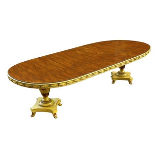 Vintage Karges Furniture Rosewood Oval Top Neoclassical Style Oval Extending Dining Table For Sale