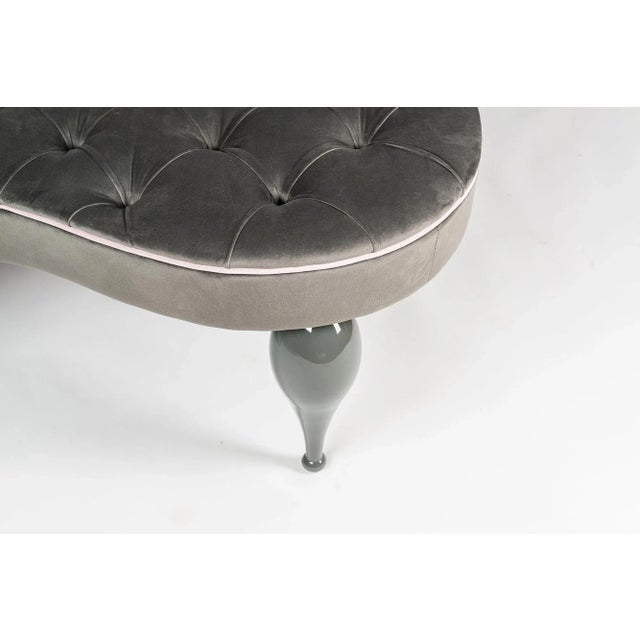 Gray and Pink Honey Moon Velvet Carlos Armchair from VGnewtrend For Sale - Image 4 of 6