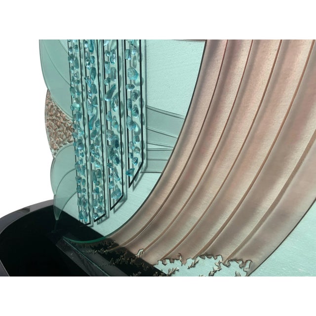1990s Giz Studio Massive Art Deco Glass Floor Sculpture For Sale - Image 10 of 11
