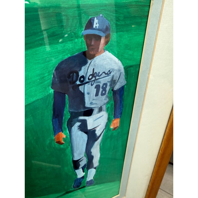 MLB Los Angeles Dodgers Watercolor Artwork, Signed For Sale In San Francisco - Image 6 of 12