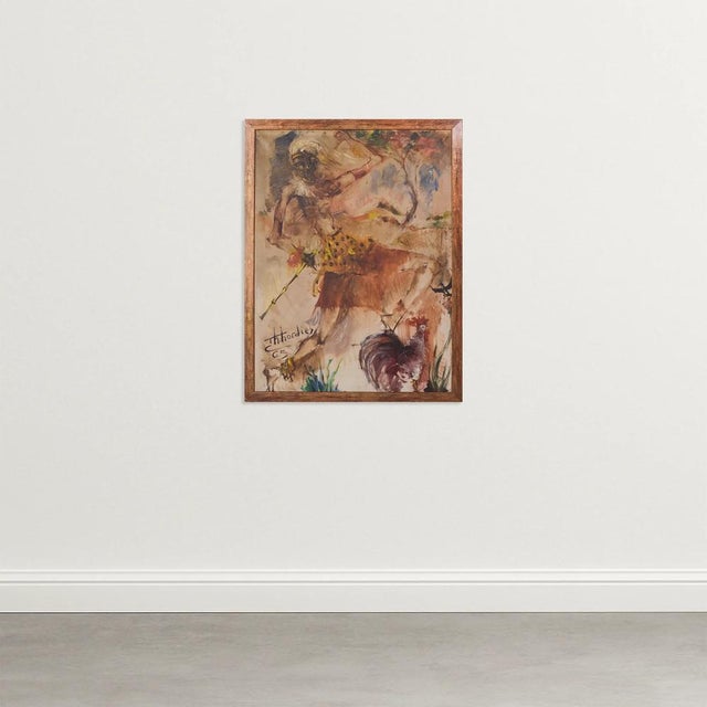 A rich atmospheric work expressing movement and the colours of his terrain. The painter has skilfully captured his...