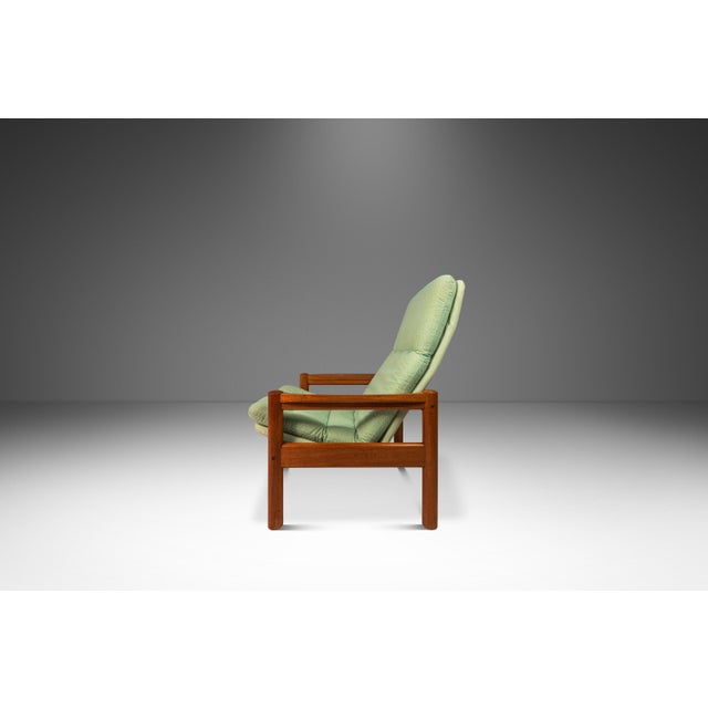 Danish Mid-Century Modern Lounge Chair With Matching Ottoman Set in Solid Teak by Domino Møbler, Denmark, Circa 1970s For Sale In Orlando - Image 6 of 12