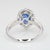 2.8ct Ceylon Sapphire Ring W Earth Mined Diamonds in Solid 14k Gold Oval 9x7mm, Size 6.75 For Sale In Columbus - Image 6 of 8