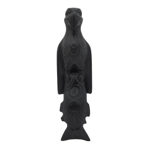 Pat Dixon Haida Bc Argillite Carved Eagle & Fish Totem Pipe Sculpture