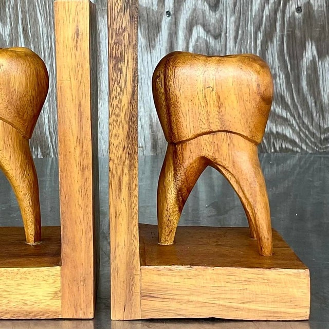 Vintage Boho Tooth Bookends - a Pair For Sale - Image 9 of 13