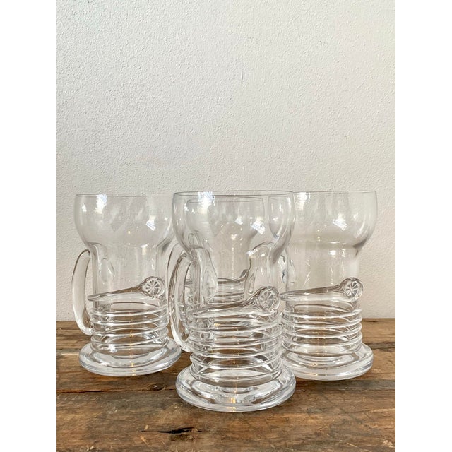Glass Vintage Original Blown Glass Pilsner Glasses - Set of 4 For Sale - Image 7 of 12