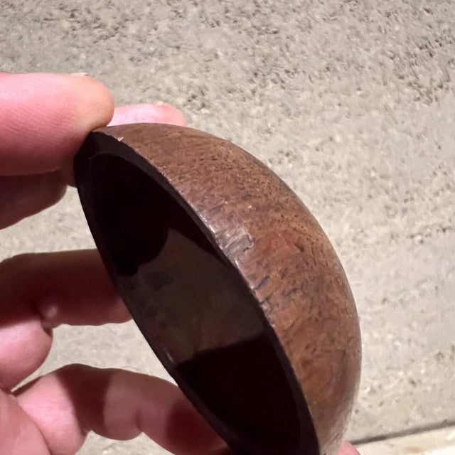 1970s Small Lidded Wood Vessel Container For Sale - Image 11 of 18