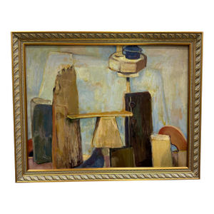 Vintage Geometric Abstract O/C in the Manner of Martha Willis Breeden