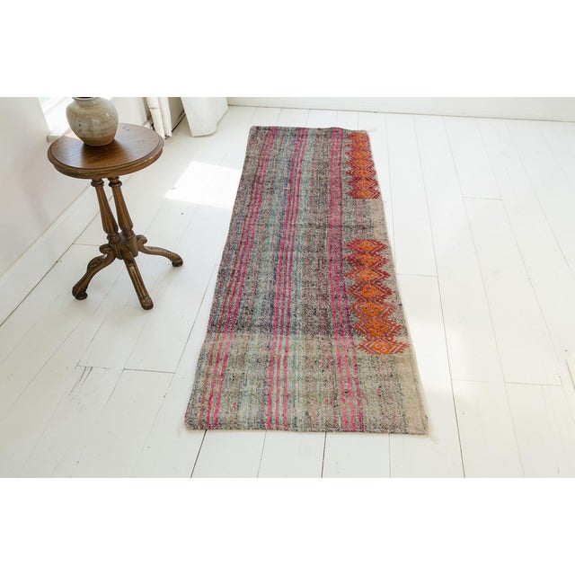 Fleatweave Vintage Runner Rug For Sale - Image 6 of 11