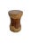Wood Round Teak Wood Side Table, Natural Finish, Modern Organic For Sale - Image 7 of 7