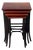Art Nouveau Nesting Tables in Mahogany-Stained Beech from Thonet, Vienna, 1900s, Set of 4 For Sale