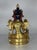 Antique Tibetan Gilt Bronze Green Tara (Syamatara) Seated on Lotus Throne For Sale - Image 4 of 7