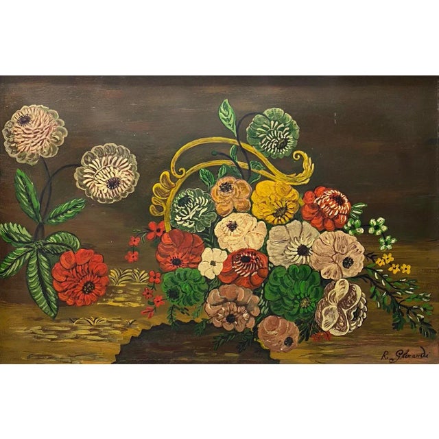 Size with the frame 82x60x7 cm This piece has an attribution mark, I am sure that it is completely authentic and take full...