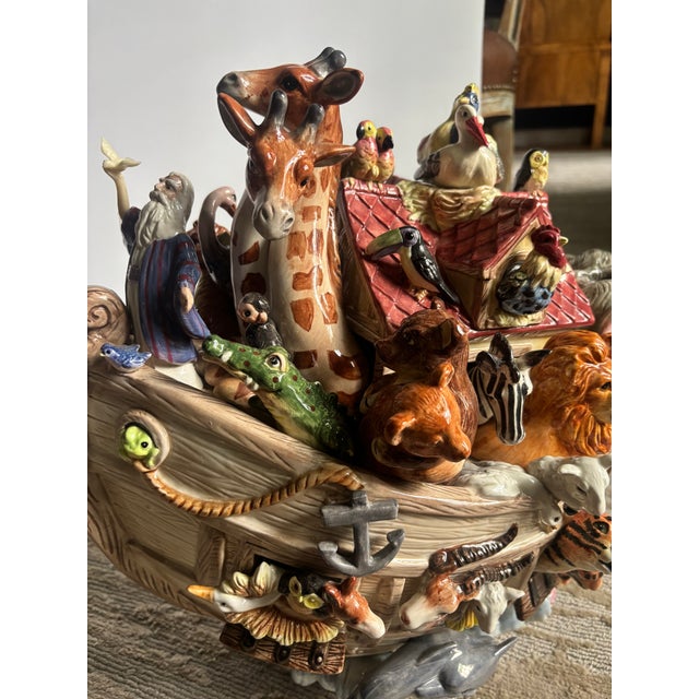 Ceramic Fitz & Floyd Ceramic Noah's Ark For Sale - Image 7 of 18