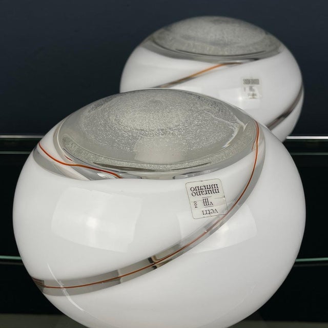 Murano Glass Table Lamps Vetri Murano 004, Italy, 1970s, Set of 2 For Sale - Image 9 of 14