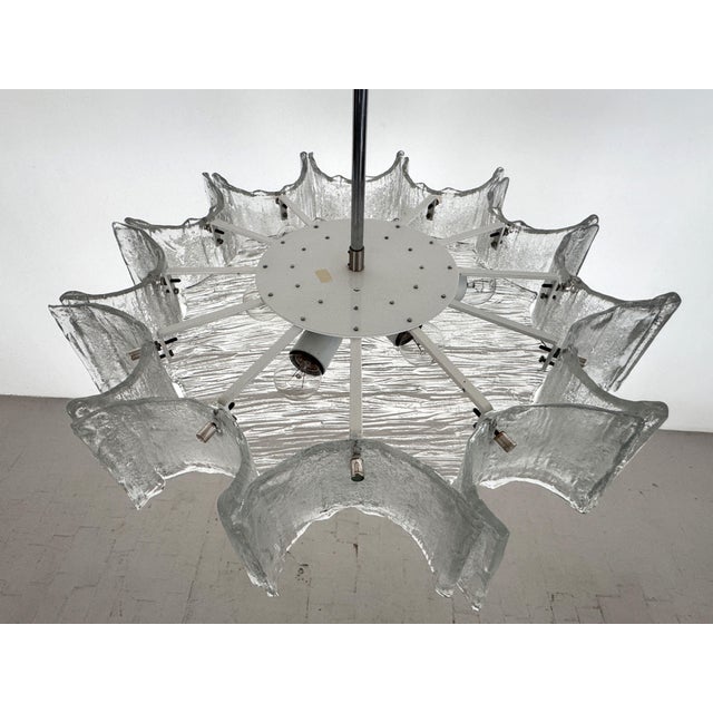 Large Ice Glass Chandelier from Kaiser Leuchten, 1970s For Sale - Image 16 of 18