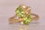 The Twins: Peridot and Natural Diamond Ring in Yellow Gold For Sale - Image 4 of 11