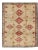 Vintage Turkish Oushak Rug With Bold Diamond Medallions in Red and Beige For Sale