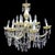 1940s Italian Capodimonte Style Crystal & Hand Painted Porcelain & Glass 12-Light Chandelier For Sale - Image 6 of 11