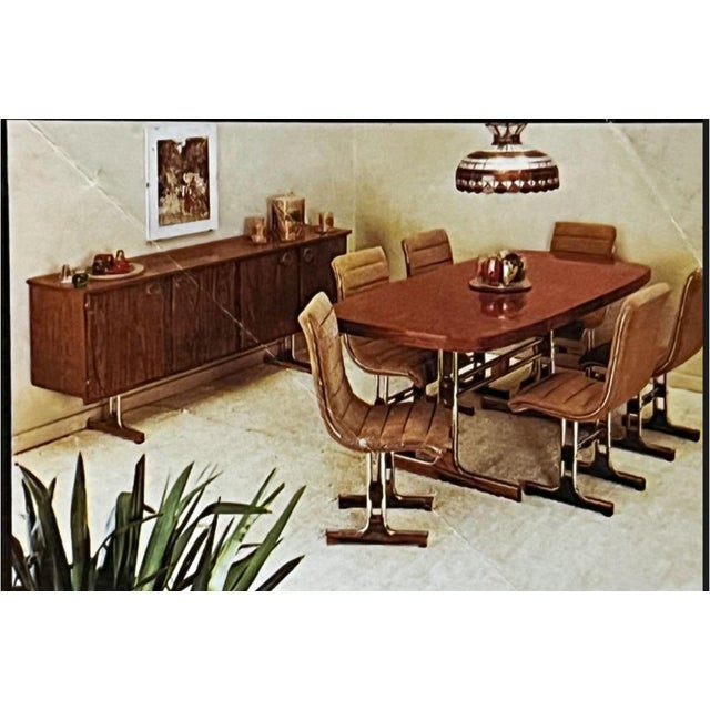 Set of 6 Chairs in Leather, Metal & Wood, Braszenski, 1960s For Sale - Image 12 of 13