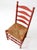 Farmhouse Vintage Red Ladder Back Rush Seat Chair For Sale - Image 3 of 18